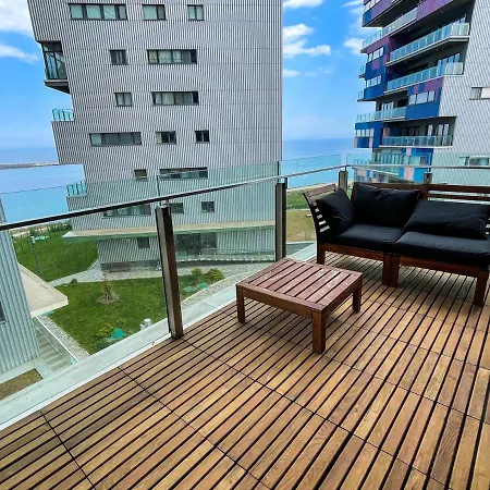Beachfront Designer Apt, 100 Sqm, 2-bath, Huge Terrace On The Sea Shore
