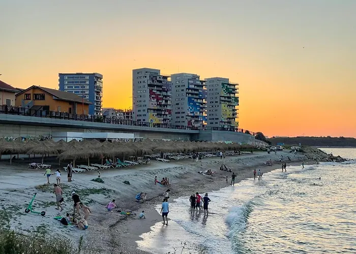 Beachfront Designer Apt, 100 Sqm, 2-bath, Huge Terrace On The Sea Shore شقة *